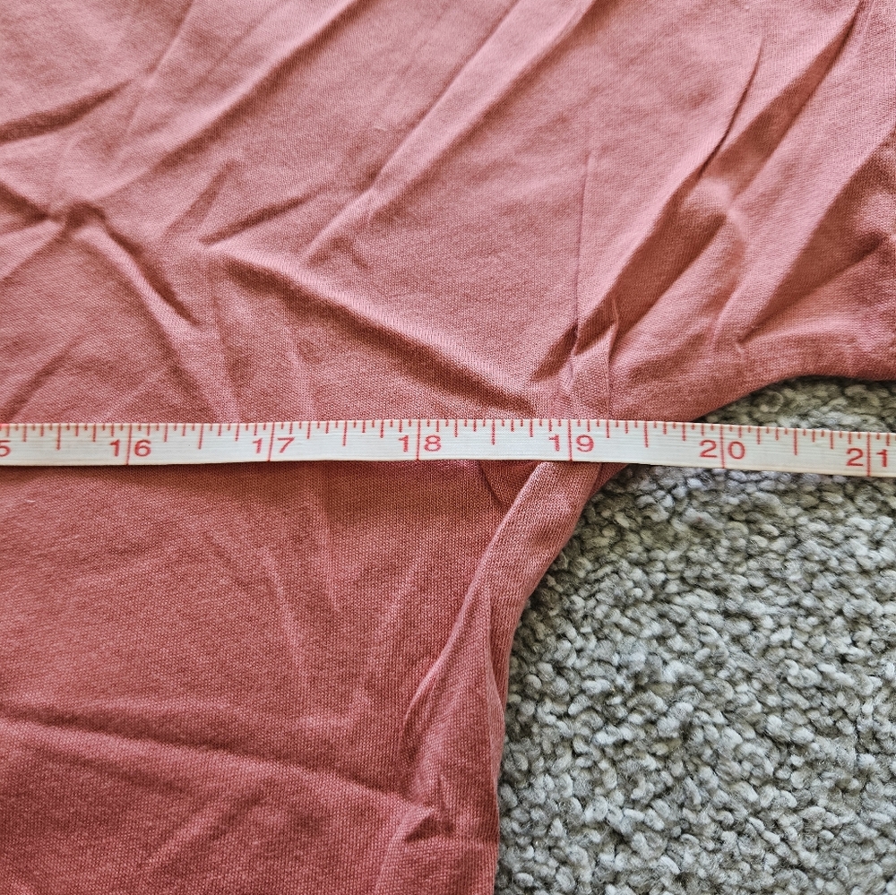 LOFT knit round neck front tie knot tshirt, small, pink - Picture 7 of 9